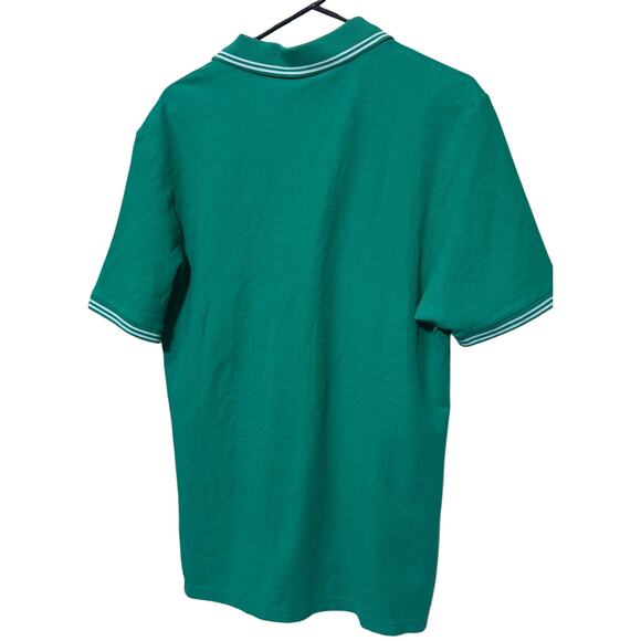 Criquet Polo Shirt Mens Large Kelly Green Short Sleeve Pima Cotton Golf Stretch - Picture 5 of 7